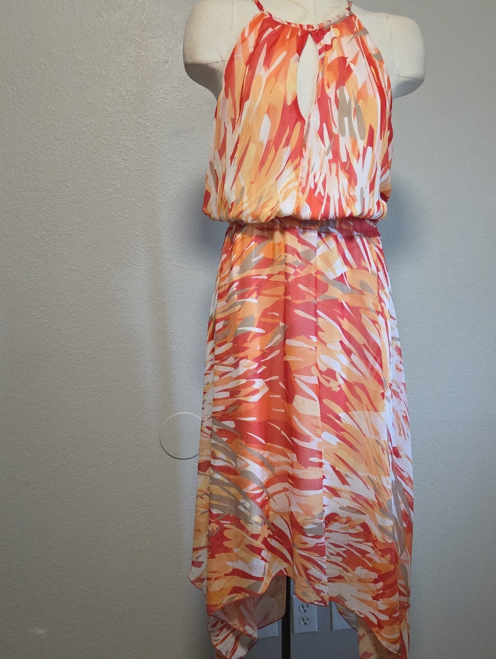 Ashley Stewart Orange, Halter High-Low Halter Dress